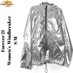 Forever 21, Windbreaker, Women’s Sm/M, Silver, NWOT, PrairieposherCA